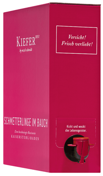 Schmetterlinge im Bauch Rosé 3,0 l Bag in Box Weinschlauch 2020 - Weingut Kiefer