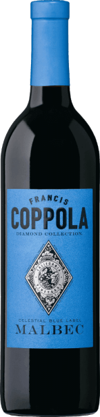 The Diamond Collection Celestial Blue Malbec from Francis Ford Coppola shines in a dark ruby red in the glass. The nose has a rich bouquet of blackcurrant and ripe cherries. On the palate, strong aromas of cassis unfold on the palate, creating a perfect harmony with the earthy mineral tones. The Californian red wine has a unique personality, which is rounded off by the tannins. Food recommendation for the Diamond Collection Celestial Blue Malbec Enjoy this American red wine with cream soups, freshly grilled beef fillet with vegetables.
